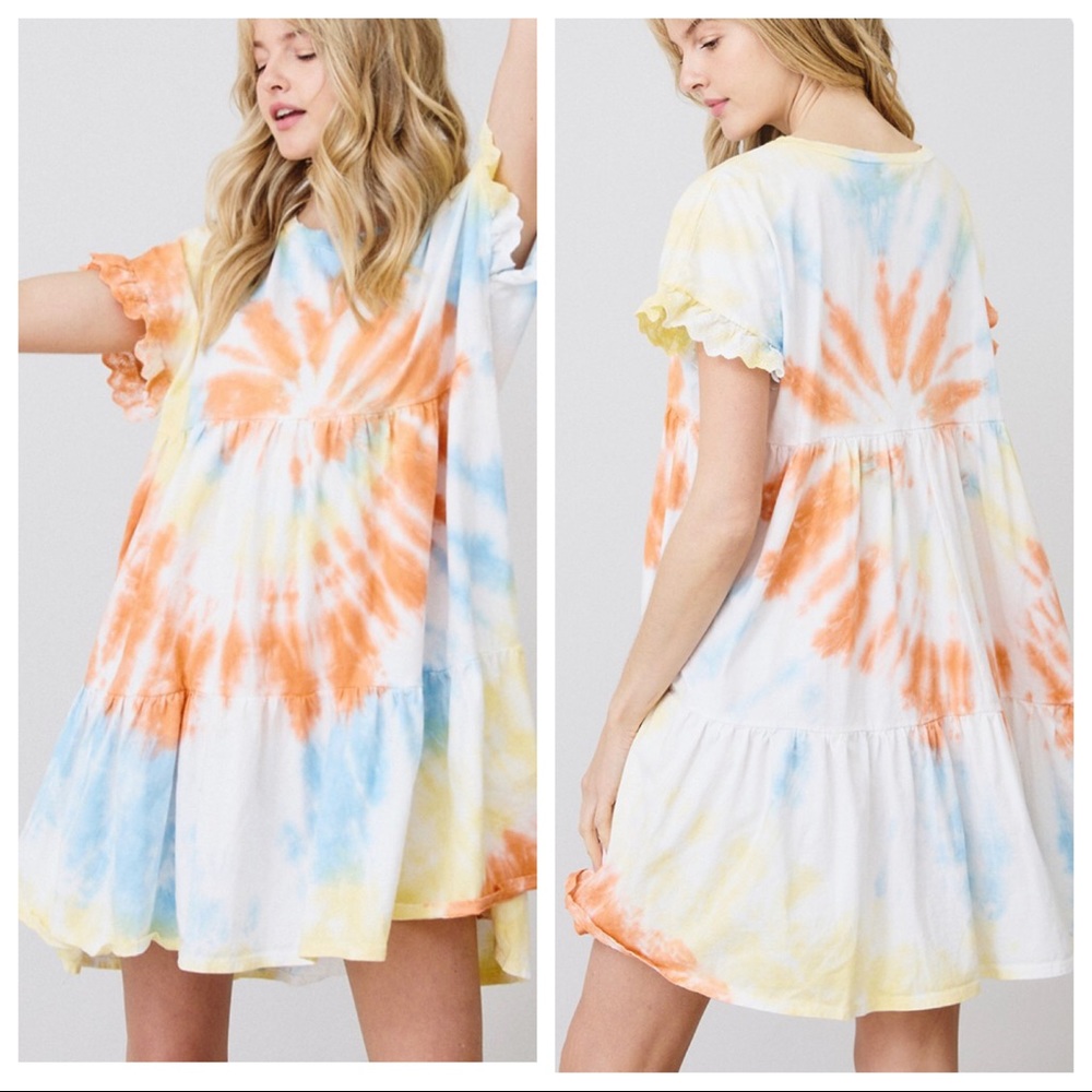 #01 100% Organic Cotton Tie-Dye Tunic Dress - Picture 4 of 5